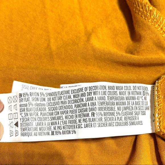 Forever 21 Like New Amber Yellow Ruffled Wrap Mini Dress Size Small - Picture 8 of 12